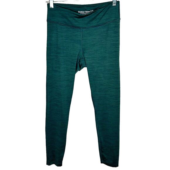 Outdoor Voices Leggings Size M Green Space Dye 25" Length Cropped Activewear - Picture 1 of 5